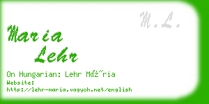 maria lehr business card